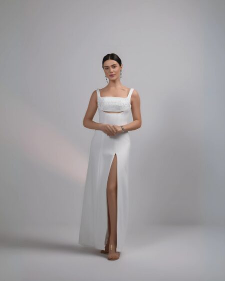 Ivory Slit Dress